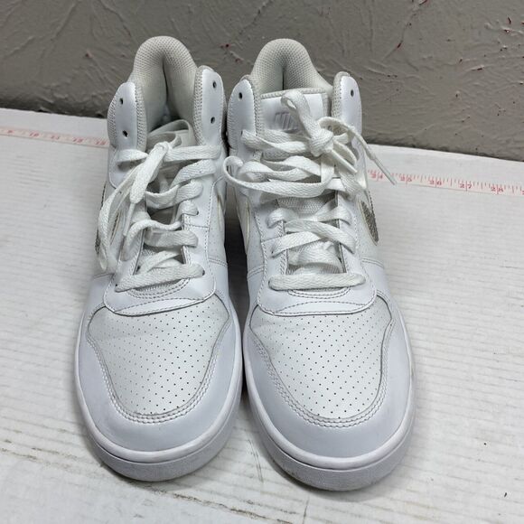 Nike Court Borough Mid Leather Trainers 844906-110 Triple Size‎ 9.5 Rhinestones - Picture 4 of 5